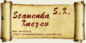 Stamenka Knežev vizit kartica